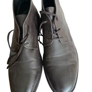 Calvin Klein Men's Brown Leather Chukka Shoes